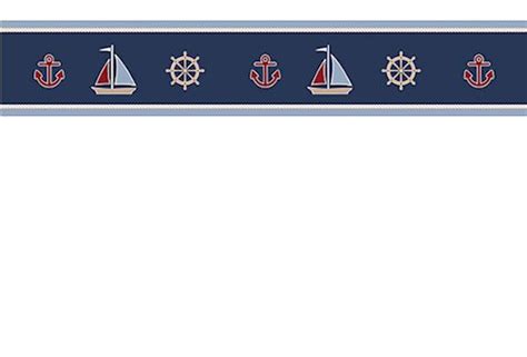 Navy Blue Nautical Wallpaper Border Sailboats Anchors Wheels Nautical
