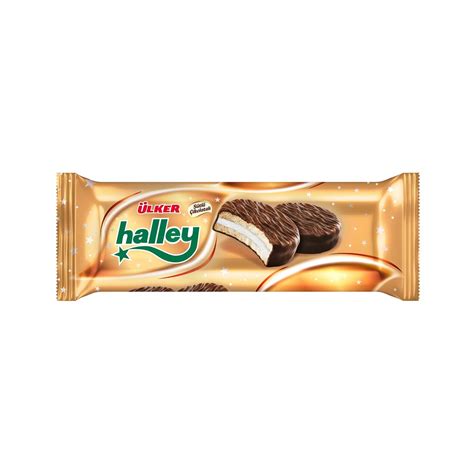 Halley Chocolate Coated Sandwich Cookies 8 Pcs Çikolata Kaplamalı San