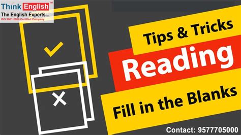 Pte Reading Tips And Tricks Fill In The Blanks Thinkenglish