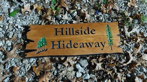 Carved Wood Sign Live Edge Sign Custom Made Outdoor Decor Outdoor