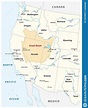 Mapa Vectorial De La Gran Cuenca En El Oeste De Estados Unidos Stock de ...