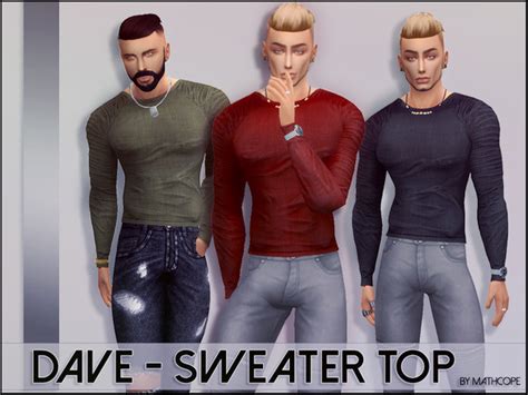 The Sims Resource Mathcope Dave Sweater Top