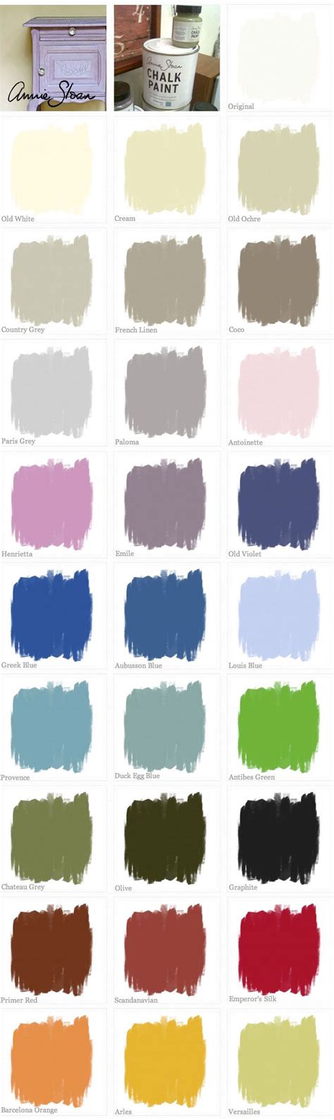 Annie Sloan Chalk Paint Colors 2019