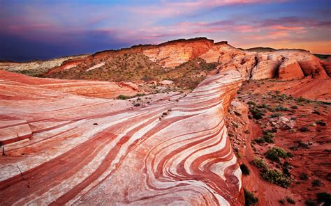 Cliff Red Rock Desert Sunset Scenery Wallpaper Nature
