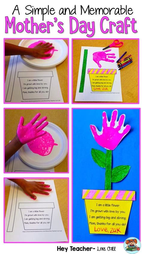 A Simple But Memorable Mothers Day Hand Print Craft And T That Moms