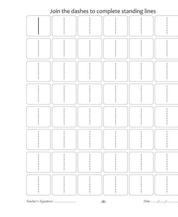 Pattern Writing 1 Printable Coloring Worksheet