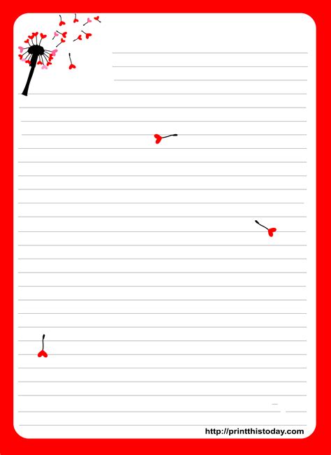 love letter pad stationery