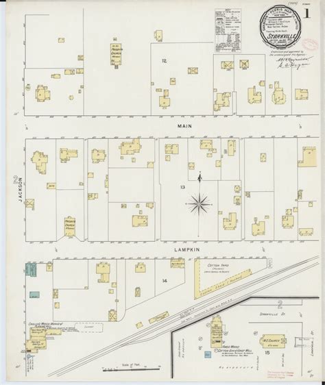 Sanborn Fire Insurance Map from Starkville, Oktibbeha County