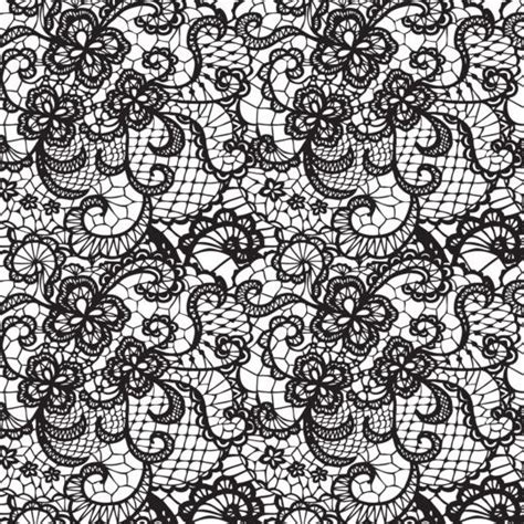 Beautiful Lace Black Pattern Vector 10 Vector Pattern Free Download