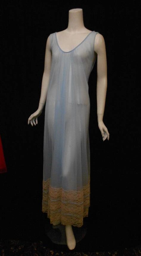 Vintage 1960s Sheer Chiffon Nightgown Miss By Acollectivenest