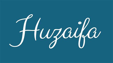 learn how to sign the name huzaifa stylishly in cursive writing youtube