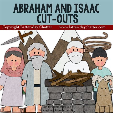 Abraham And Isaac Cut Outs Lds Primary Old Testament Stories Primary Lessons Etsy Abraham