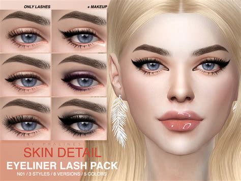 Skin Detail Lash Pack N01 By Pralinesims At Tsr Sims 4 Updates
