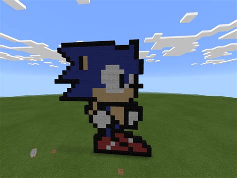 Sonic Pixel Art Minecraft Project 068