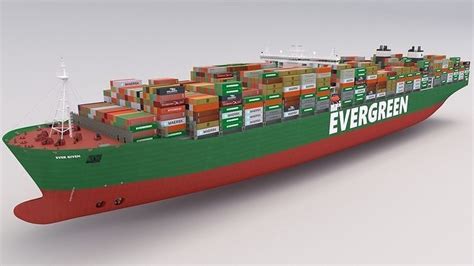 Evergreen Container Ship Model 100cm Evergreen Model Ship
