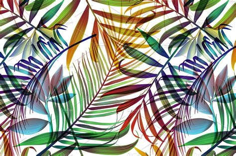 Tropical Colorful Palm Jungle Leaves Tropical Art Tropical Art Print