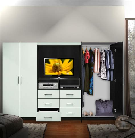 Small wall units for bedroom wardrobe unit bedrooms tv spaces. Aventa TV Wardrobe Wall Unit - Free Standing Bedroom TV ...