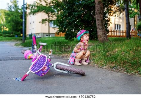 Little Child Fell Bike Cries Concept Stock Photo 670130752 Shutterstock