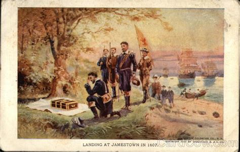 Landing At Jamestown In 1607 Virginia