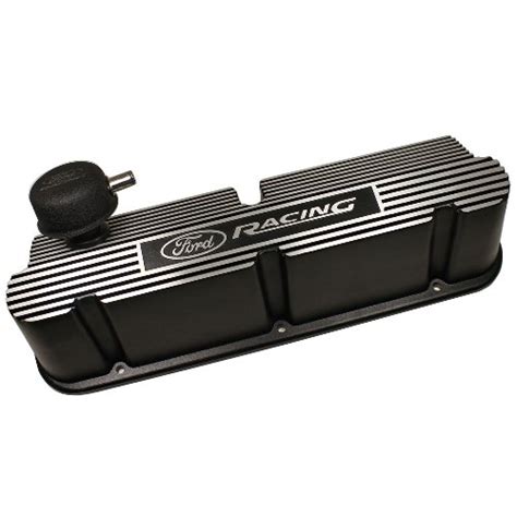 289 302 351w Sb Ford Racing Black Ribbed Aluminum Valve Cover Part