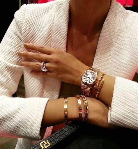 Cartier Love X And Juc With Vca Perlee Watchshionista Love Bracelets Stacked Jewelry