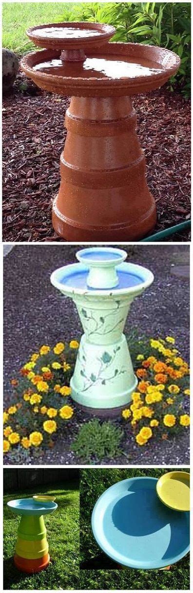 Solar fountain pump for bird bath tekhome solar water fountain comes with 4 spray head in different spray pattern, choose any one spray water pattern you like. DIY Bird Bath Using Flower Pots, make it into a low flow ...