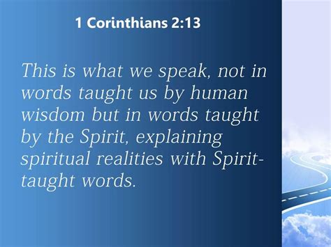 1 Corinthians 2 13 The Spirit Explaining Spiritual Realities Powerpoint