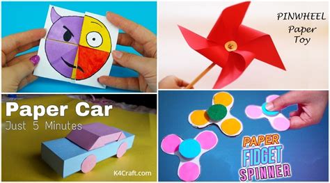 8 Coolest Paper Toys For Kids To Make At Home Video Tutorials • K4 Craft