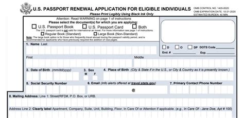 Ds 82 Form 📝 Passport Renewal Form Printable 2021 Update Peatix