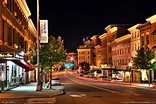 Bangor, Maine on Main Street at Night