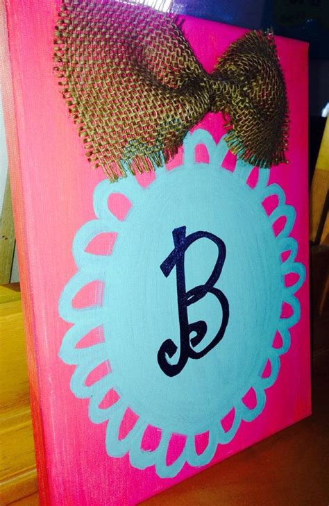 Personalized Letter Canvas By Paintedhartstrings On Etsy Canvas