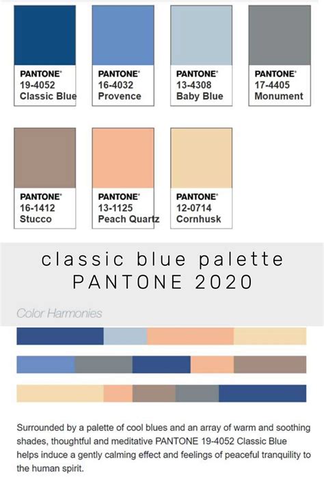 Pantones Color Of The Year 2020 Classic Blue Its Color Harmonies