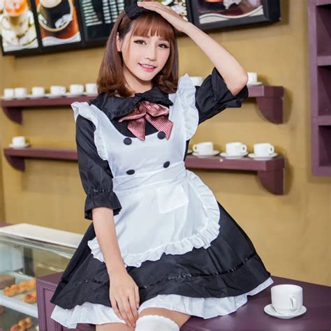 Sexy French Maid Costume Sweet Lolita Dress Anime Maid Outfit Cosplay