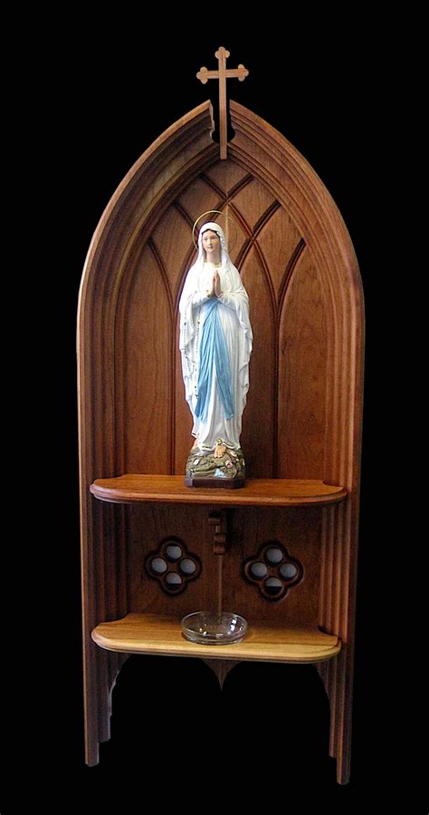 Catholic Home Altar With Mother Mary Statue Lrg 1541×2924 Pixels