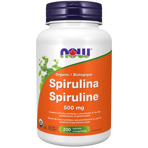 Organic Spirulina 500 Mg Tablets Now Foods Canada