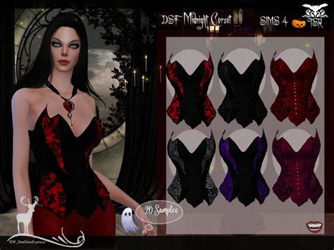 Dansimsfantasys Dsf Midnight Corset Sims 4 Mods Clothes Sims 4