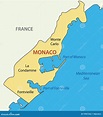 Principado De Mônaco - Mapa Do País Ilustração do Vetor - Ilustração de ...