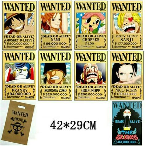 Jual bounty poster one piece kota tangerang opid merchandise. Jual Poster Wanted Buronan Bounty Hunter One Piece Shichibukai Supernova Limited Min. 9 Pcs di ...