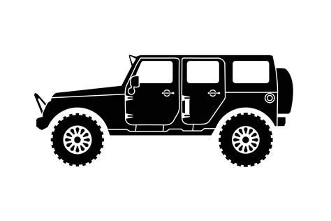 Jeep Silhouette Dangerous Outdoor Sport Graphic By Artpray · Creative