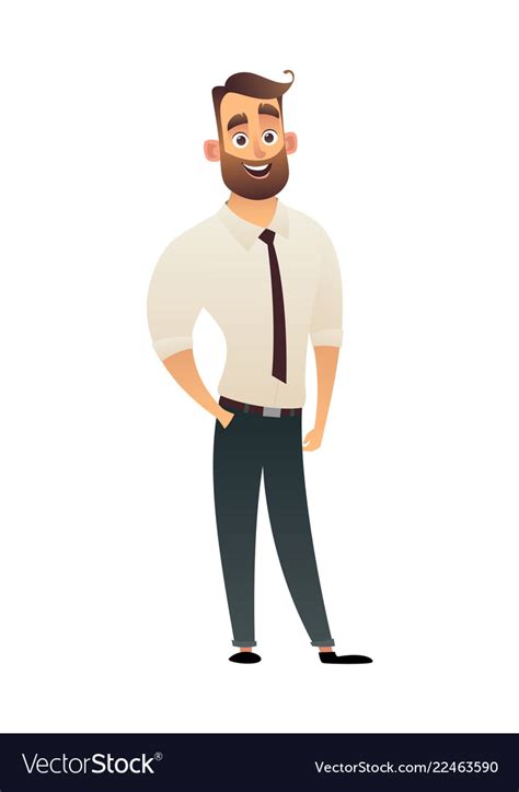 Character Office Business Worker Man Royalty Free Vector