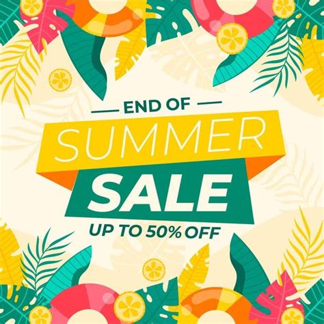 Premium Vector End Of Season Summer Sale Summer Sale Banner Summer