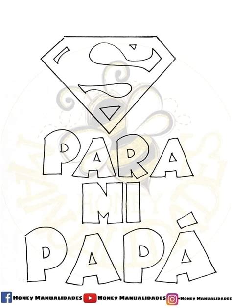 Molde Para Súper Papá Lettering Alphabet Kids Fathers Day Crafts