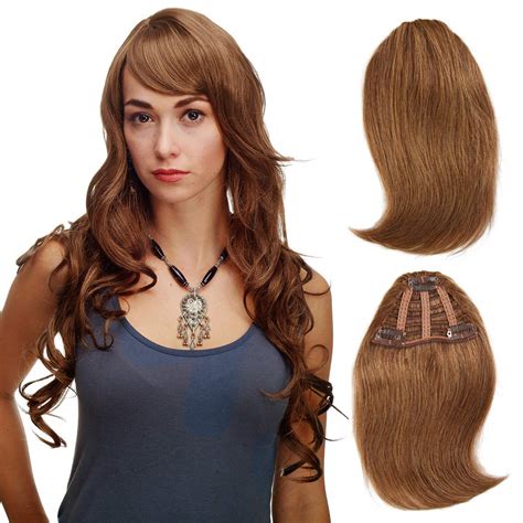 brazilian virgin human hair clip in bangs clip on hair extensions fringe hair weave