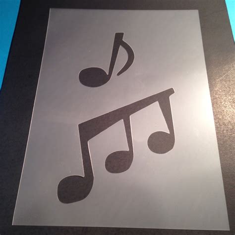 Music Notes Stencil Template Card Making Plaque Design Mylar