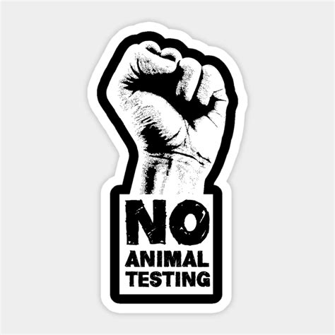 No Animal Testing Stop Animal Testing Sticker Teepublic