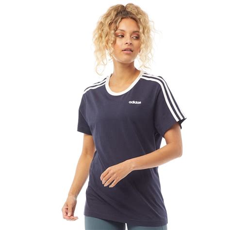 Køb Adidas Damer 3 Stripes T Shirt Blå