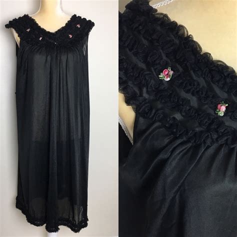 Pandora Intimates Sleepwear Vintage Ruffle Lingerie Nightgown
