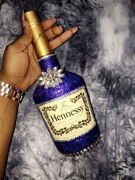 Decorative Bottles Bling Hennessy Bottle Read More Alcohol Bottle Decorations Glitter