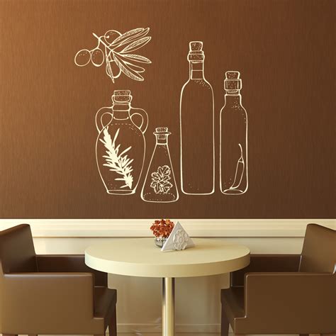 Simply browse our collection of great wall stickers and you can get creative in your own front room. Glass Bottles Kitchen Wall Art Stickers Wall Decals ...