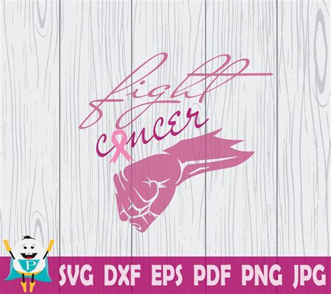 Fight Cancer Svgcut File Printable Vector Cricut Etsy